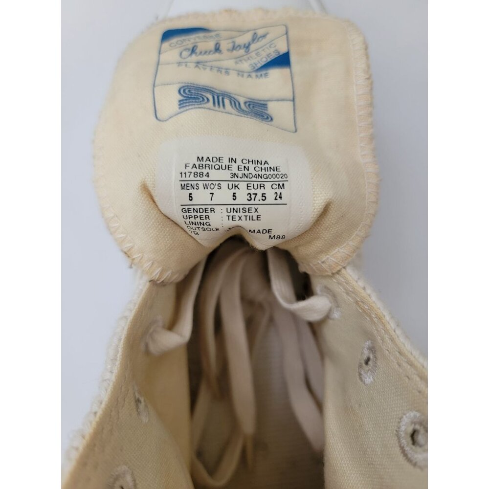 RARE Sneakersnstuff x Converse Chuck Taylor LOVIKKA Cream Knit Wool Hi Top Sz 7W - Picture 9 of 12